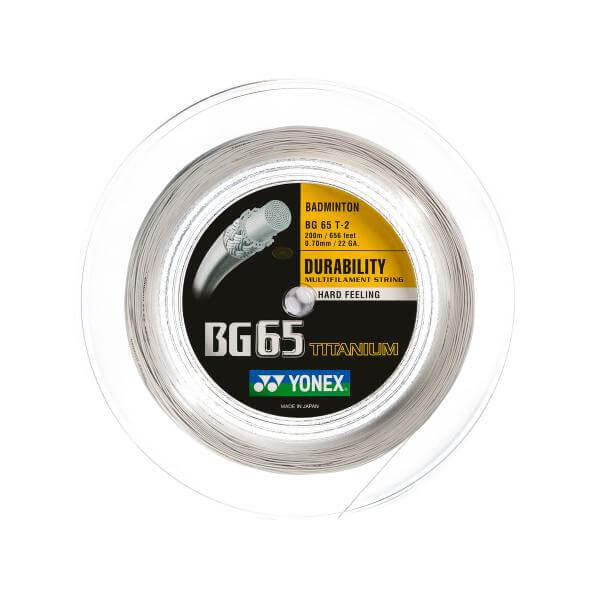 最低価格の 65 BG YONEX Titanium Badminton-Shop Bash – 0.65mm - 200m White ガット