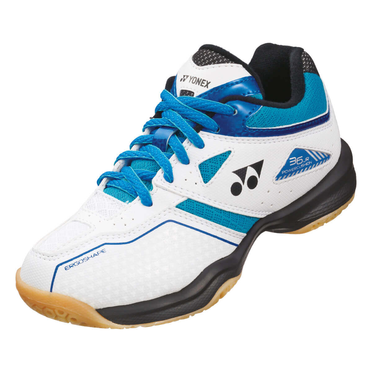 YONEX Power Cushion 36 Weiß/Blau - Kinder - Bash Badminton-Shop