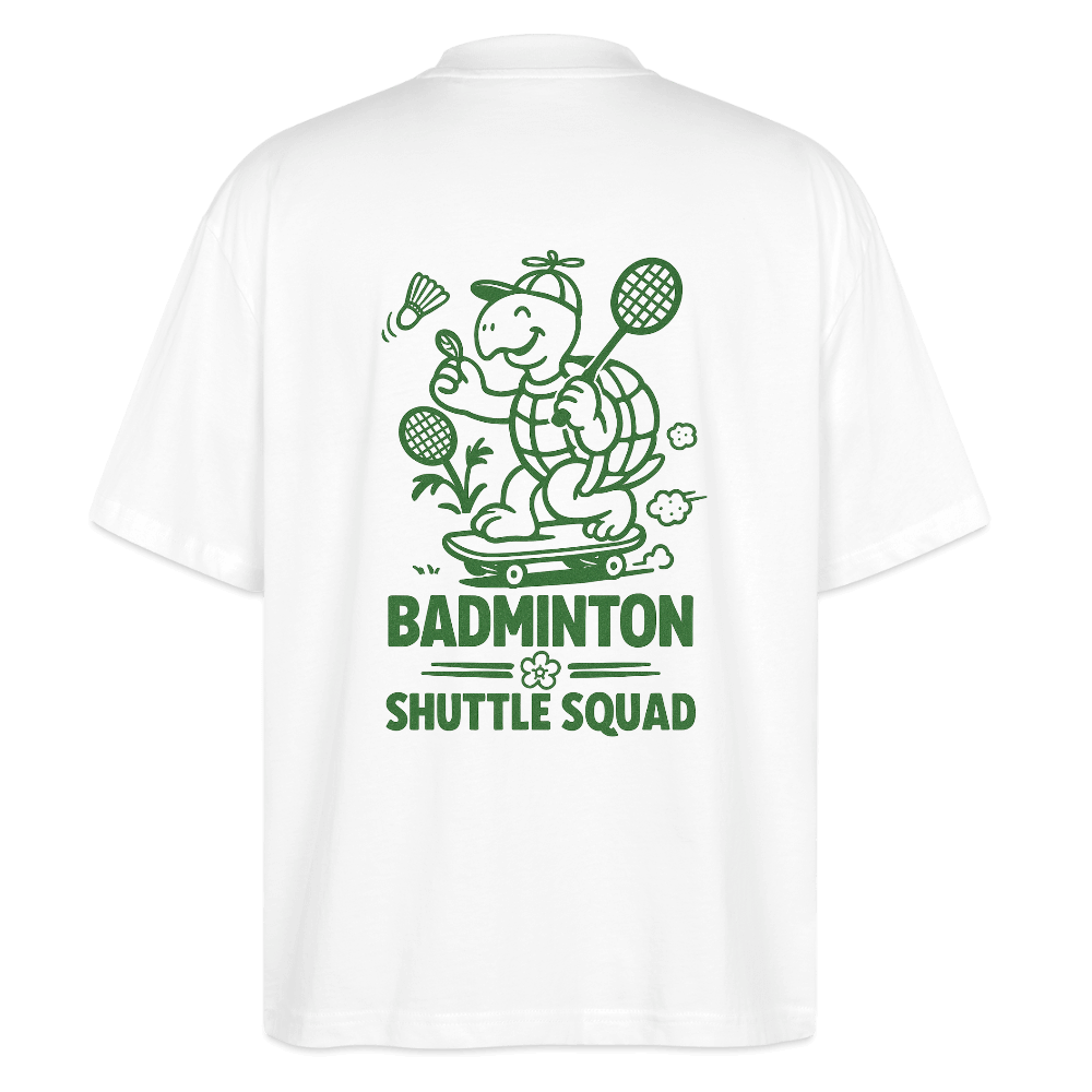 T-shirt de badminton bio oversize SHUTTLE SQUAD