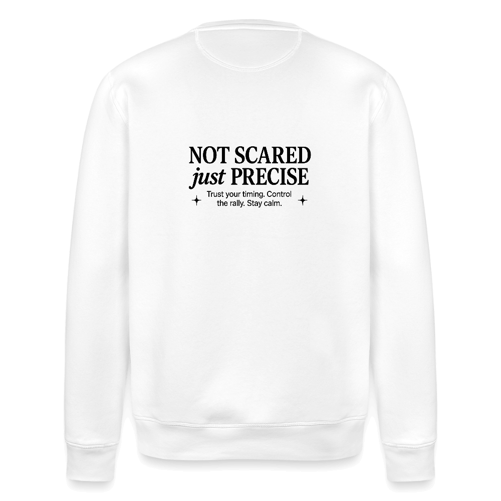 Badminton organic sweatshirt PRECISION | White