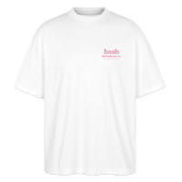Badminton Oversize T-Shirt - Sunday Coffee Club Rosa - Weiß