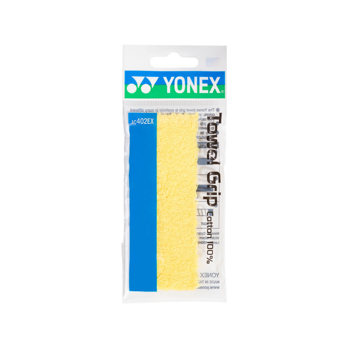 YONEX AC402 Frottee Griffband Gelb - Bash Badminton-Shop
