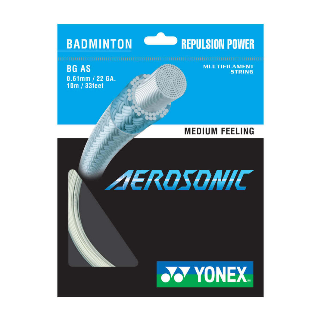 YONEX Aerosonic Blanc 10m - 0,61 mm - Bash Badminton-Shop