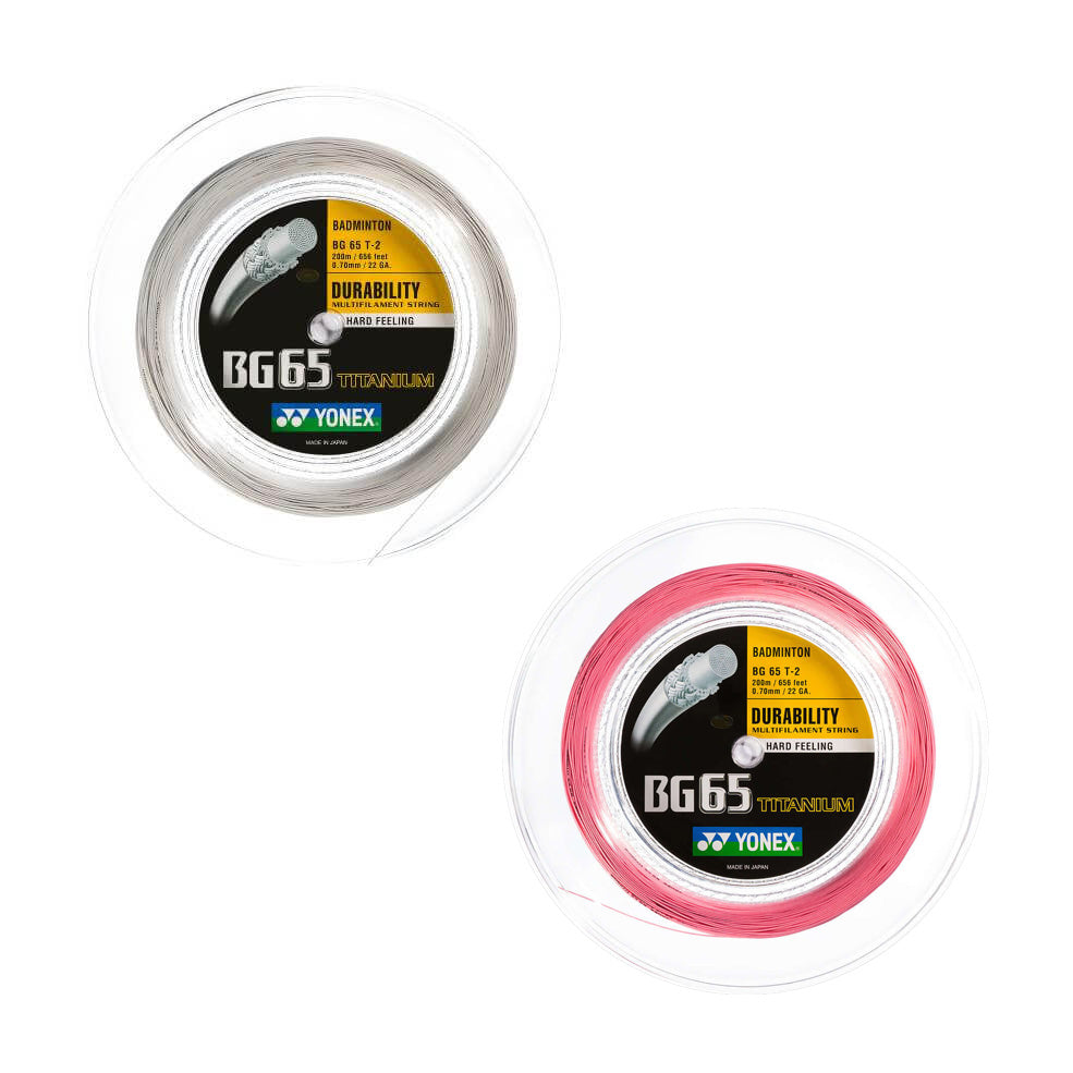 Yonex BG65 Titanium 200m 0,70 mm cordage de badminton