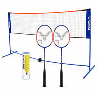 Badminton Garten Set – 2 Schläger, Netz & Kunststoffbälle