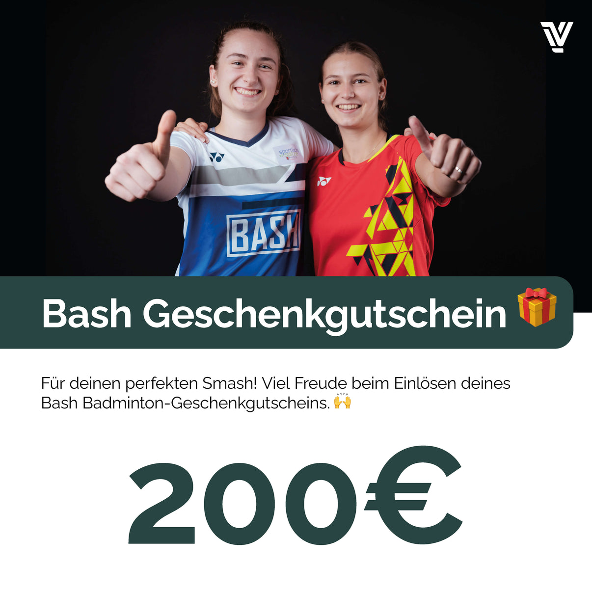 Bash Geschenkgutschein 200€ - Bash Badminton-Shop
