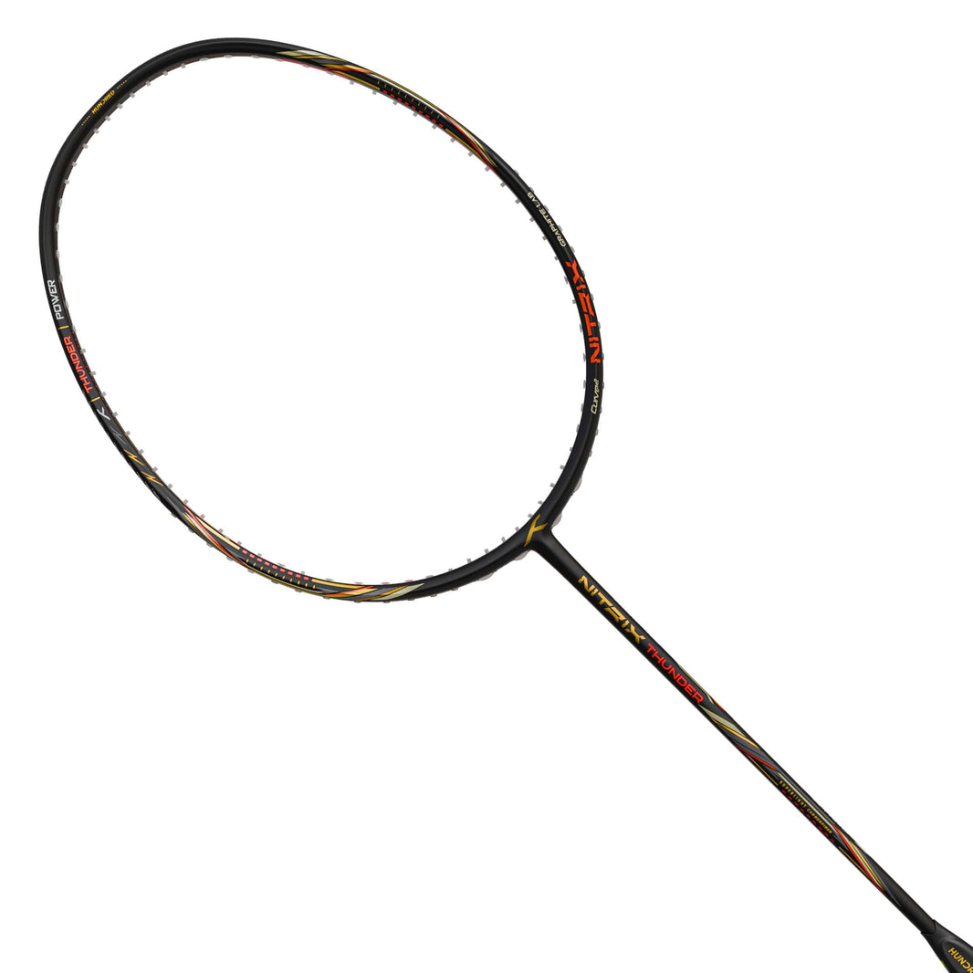 Hundred Nitrix Thunder 5U Badmintonschläger - Schwarz/Orange