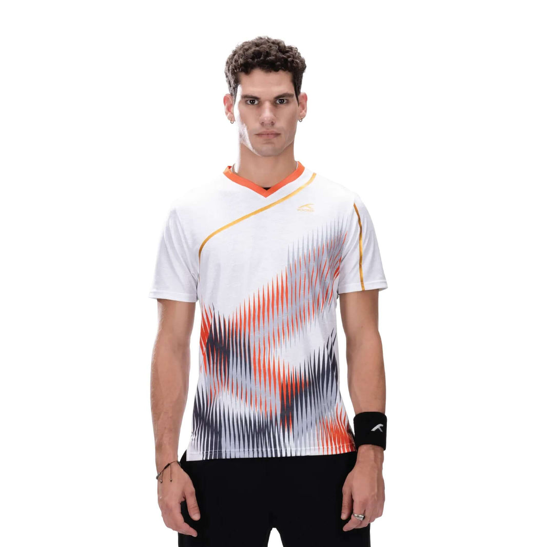 Hundred Performance Badminton T-Shirt - Weiß/Orange